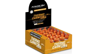 Caja de termogénicos Powergym Thermo Carnitin XL sabor limón, con 30 viales concentrados para la reducción.